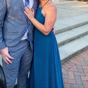 Azazie ginger ink blue bridesmaid dress